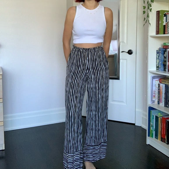 Striped flowy trousers - Picture 1 of 5